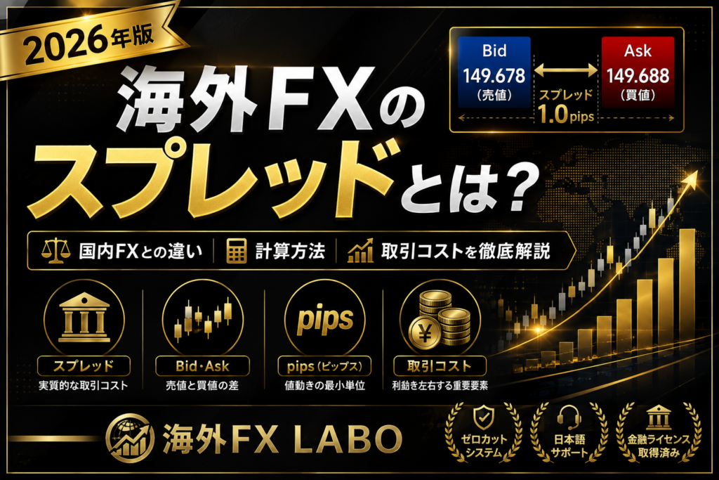 海外FXのスプレッドとは？国内FXとの違い・計算方法・取引コストを解説