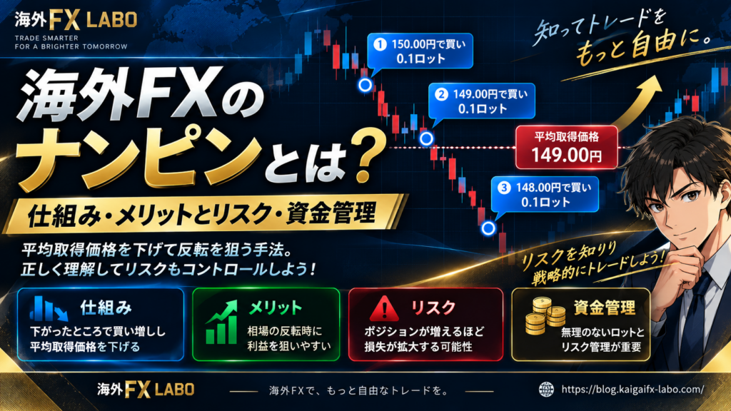 海外FXのナンピンとは？仕組み・メリットとリスク・資金管理の注意点を初心者向けに解説