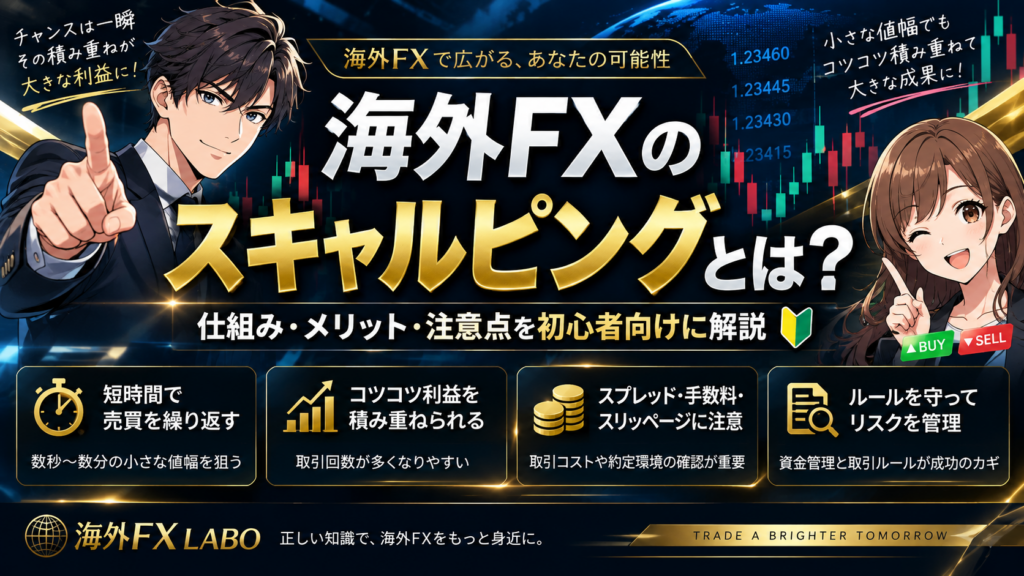 海外FXのスキャルピングとは？仕組み・メリット・注意点・取引コスト・リスク管理を初心者向けに解説