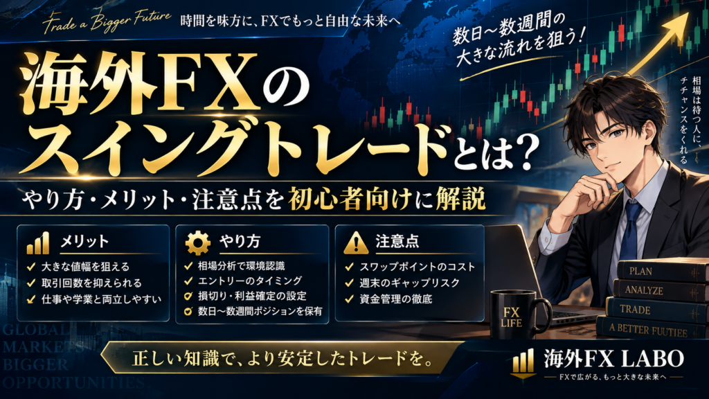 海外FXのスイングトレードとは？やり方・メリット・注意点・デイトレードとの違いを初心者向けに解説