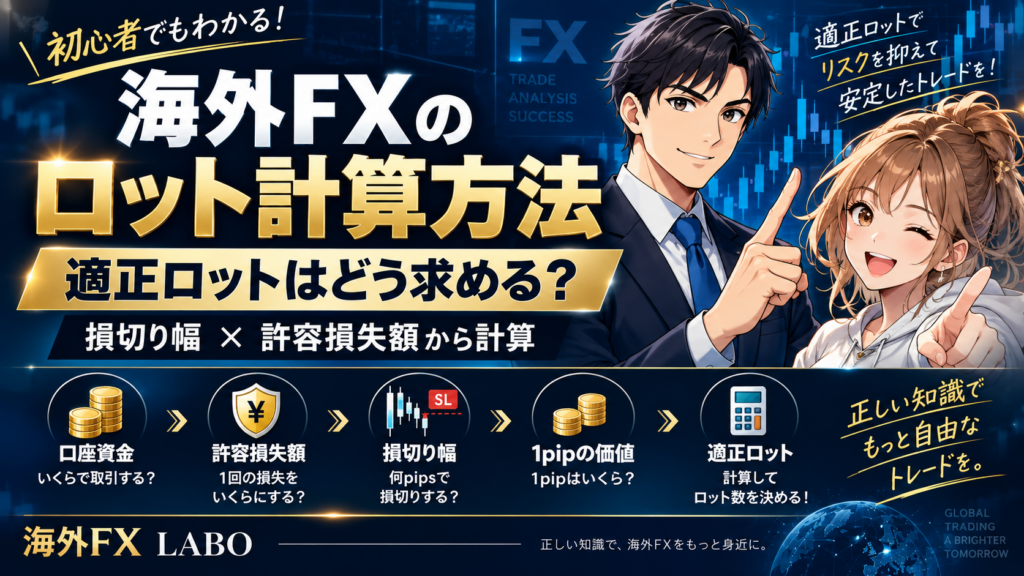 海外FXのロット計算方法とは？適正ロットを損切り幅・許容損失額から求める方法を初心者向けに解説