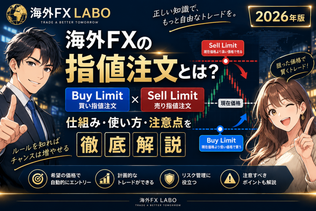 海外FXの指値注文とは？Buy Limit・Sell Limitの仕組み・使い方・メリット・注意点を初心者向けに解説