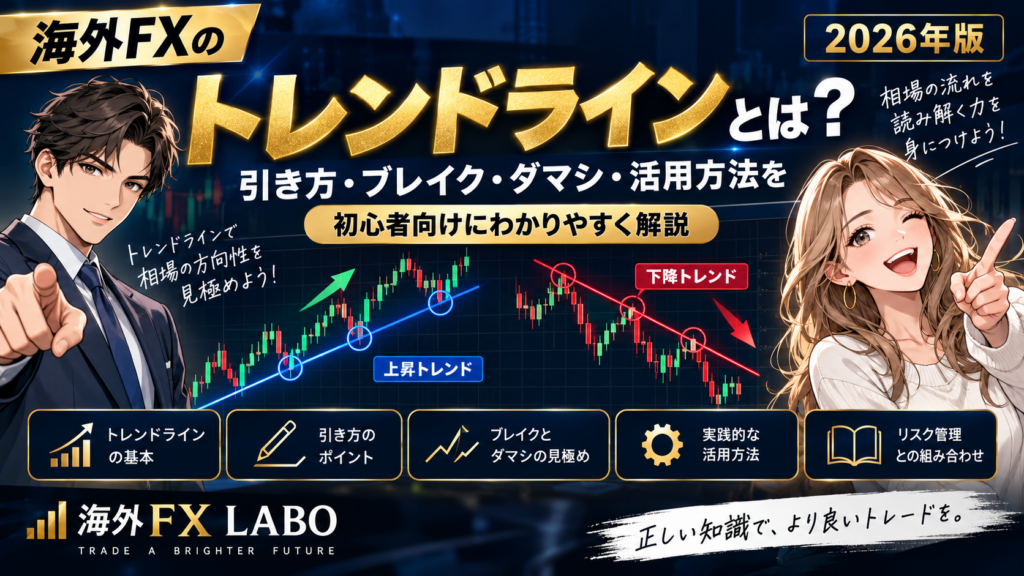 海外FXのトレンドラインとは？上昇・下降トレンドラインの引き方やブレイク・ダマシの見方、活用方法を初心者向けに解説