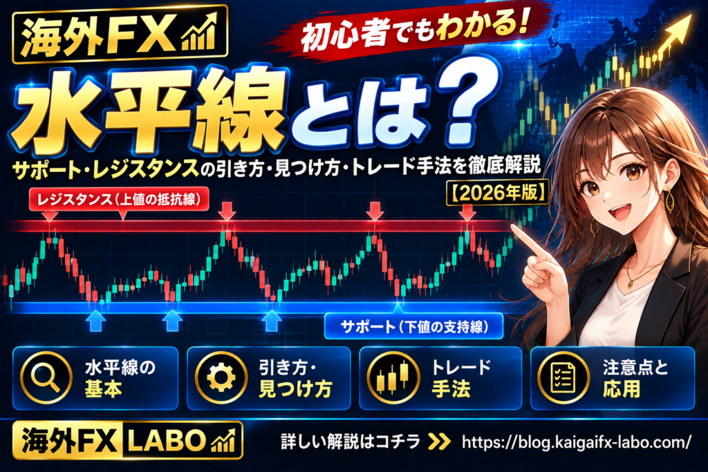 海外FXの水平線とは？サポート・レジスタンスの引き方・見つけ方・トレード手法を初心者向けに解説