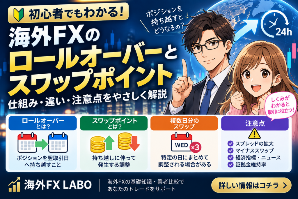 海外FXのロールオーバーとは？スワップポイントとの関係・仕組み・注意点を初心者向けに解説