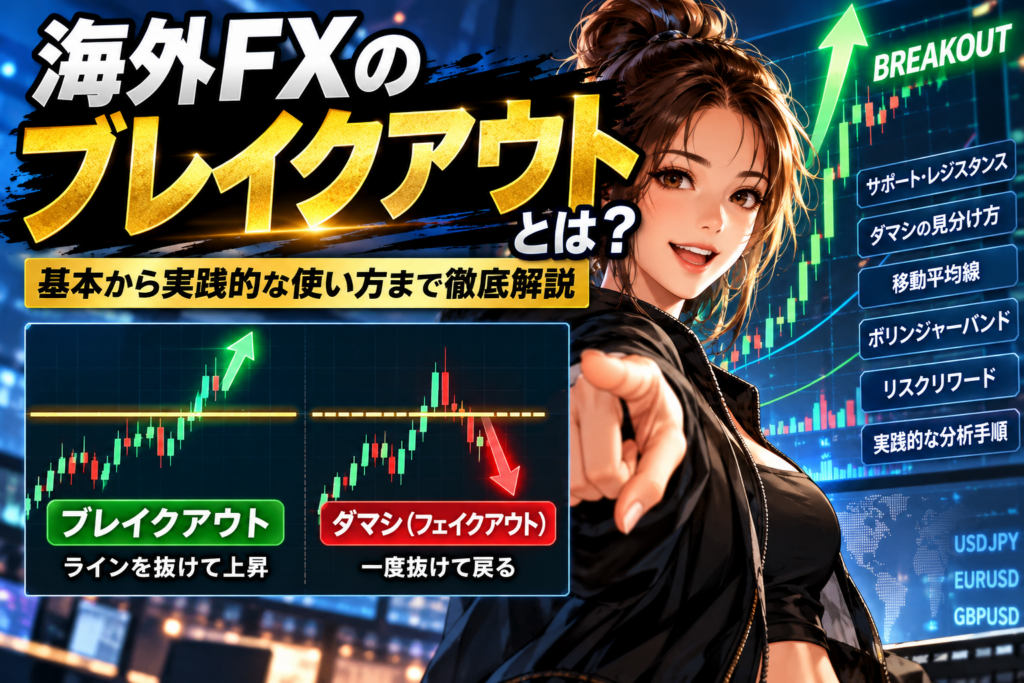 海外FXのブレイクアウトとは？ダマシの見分け方・エントリー方法・サポートとレジスタンスを初心者向けに解説