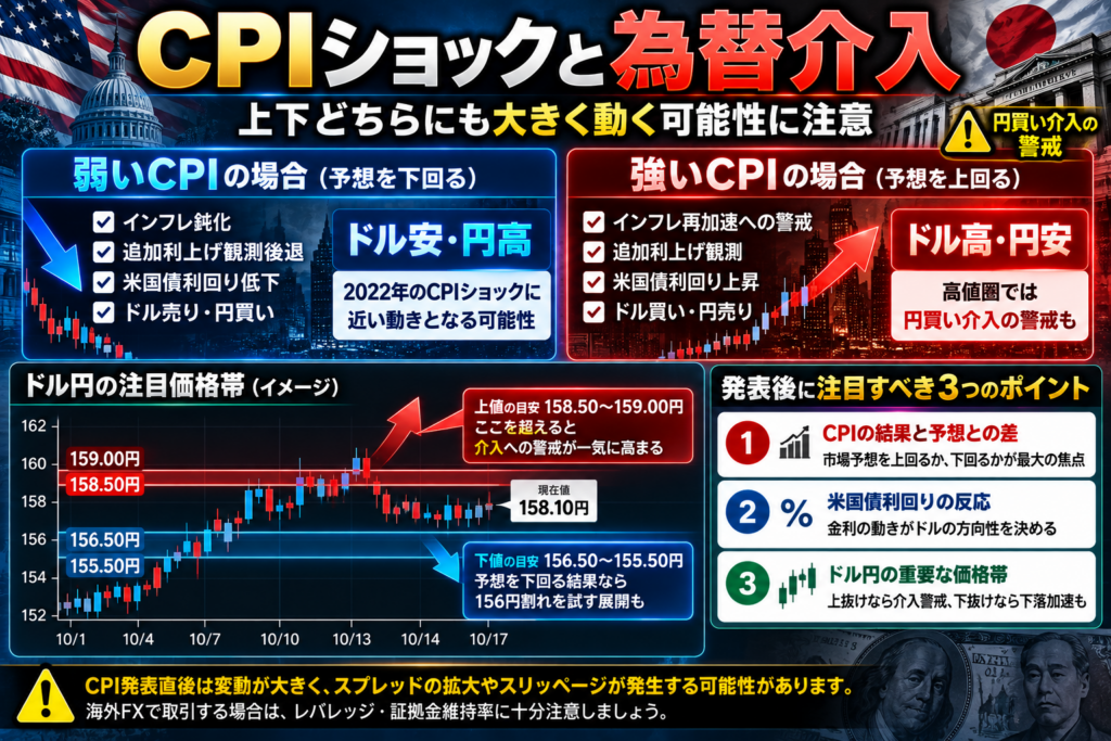 2022年CPIショックと2026年10月米CPIの違い｜インフレ・FRB金融政策・雇用統計・ドル円の反応を比較